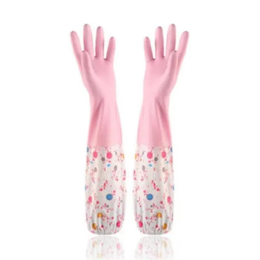 Long Waterproof Rubber Cleaning Gloves